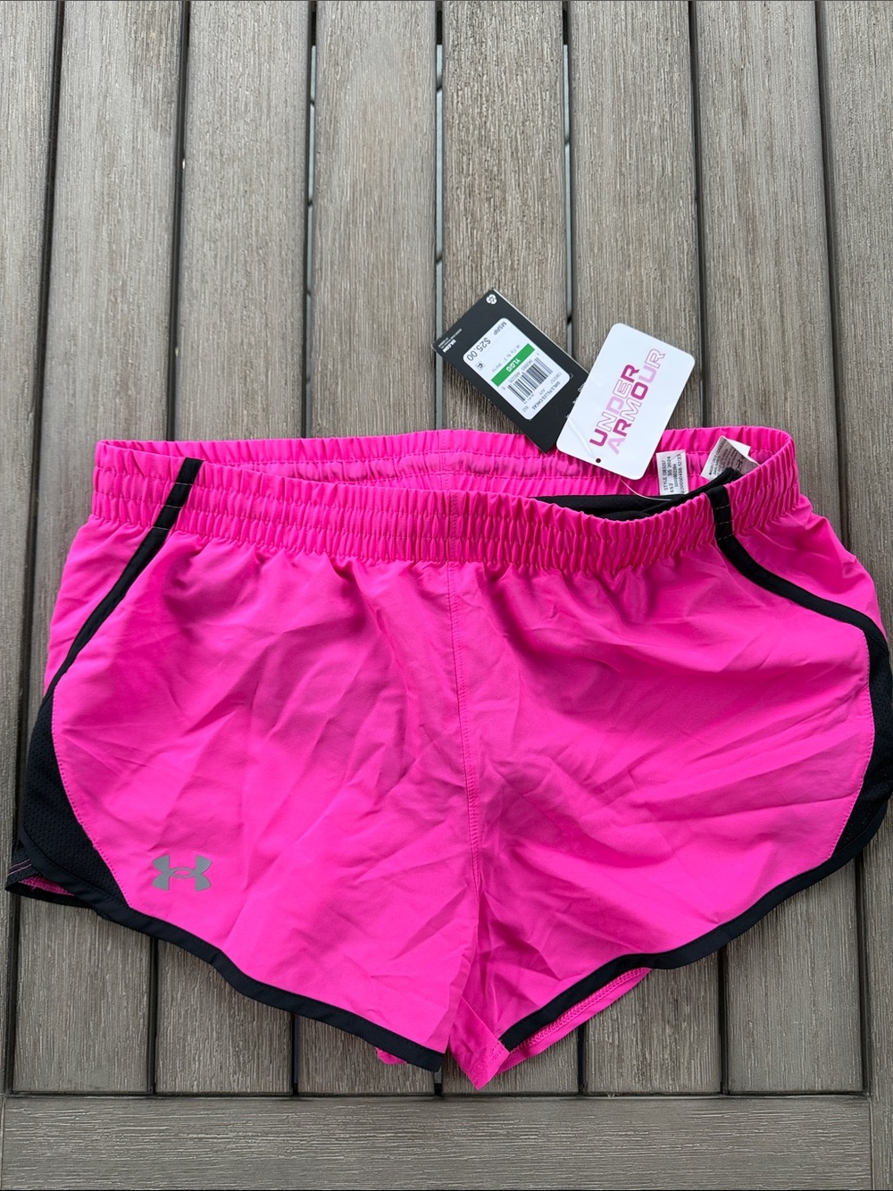 Under Armour YL Hot Pink Running Shorts